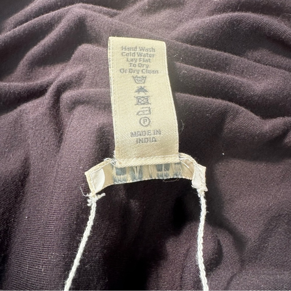 CAITE Brown Elaborate Floral Embroidered Long Vest Reversible to Solid Gray - Picture 10 of 10